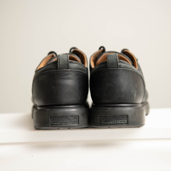 Timberland Men's 10 Black Leather Waterproof Oxford Lace Up Shoes - Picture 4 of 7